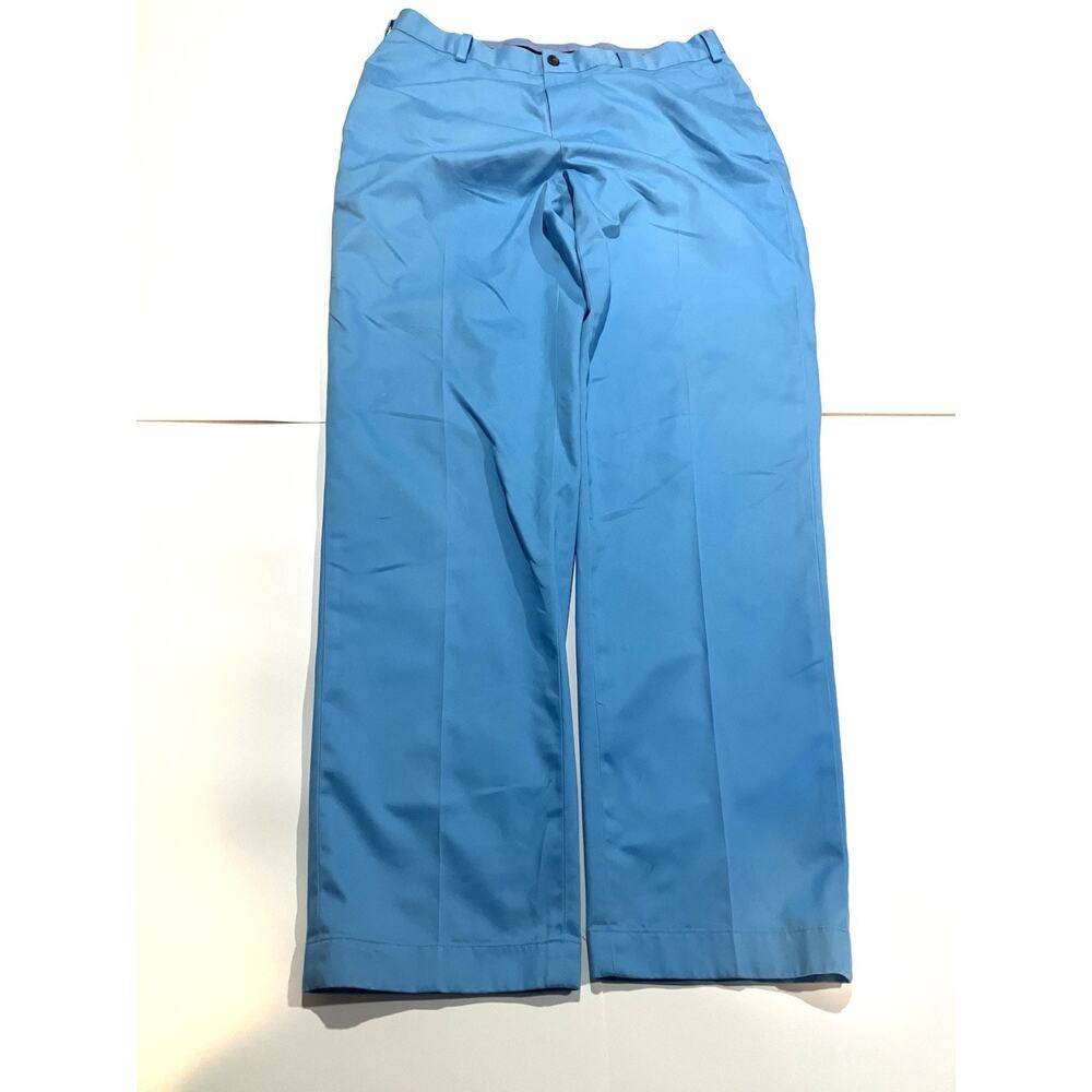 Brooks Brothers Aqua Blue Advantage Chino Clark Khaki Pants Mens Size 34x32